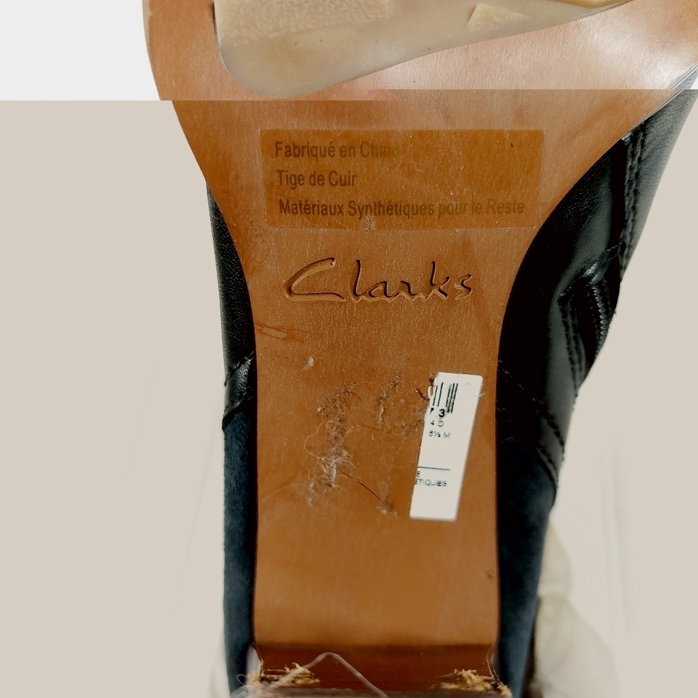 Clarks Kacia Garnet  Women's Boots - Black Leather/Navy Suede E199 - Picture 14 of 16